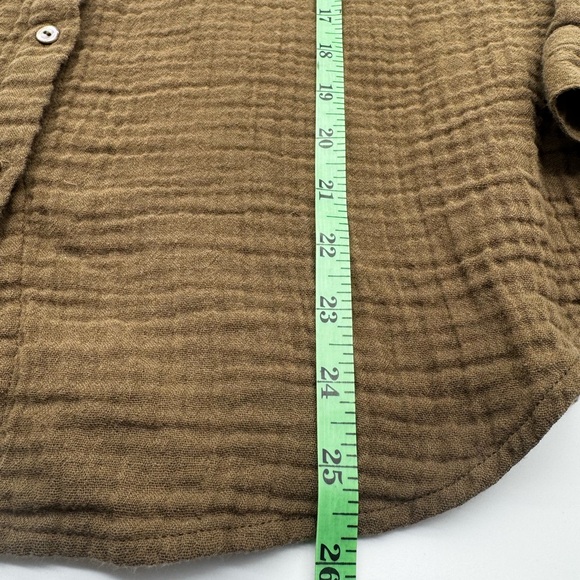 Eileen Fisher Women's Brown Gauzy Button Down Shirt, XS - Picture 4 of 7